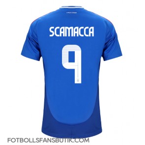 Italien Gianluca Scamacca #9 Replika Hemmatröja EM 2024 Kortärmad